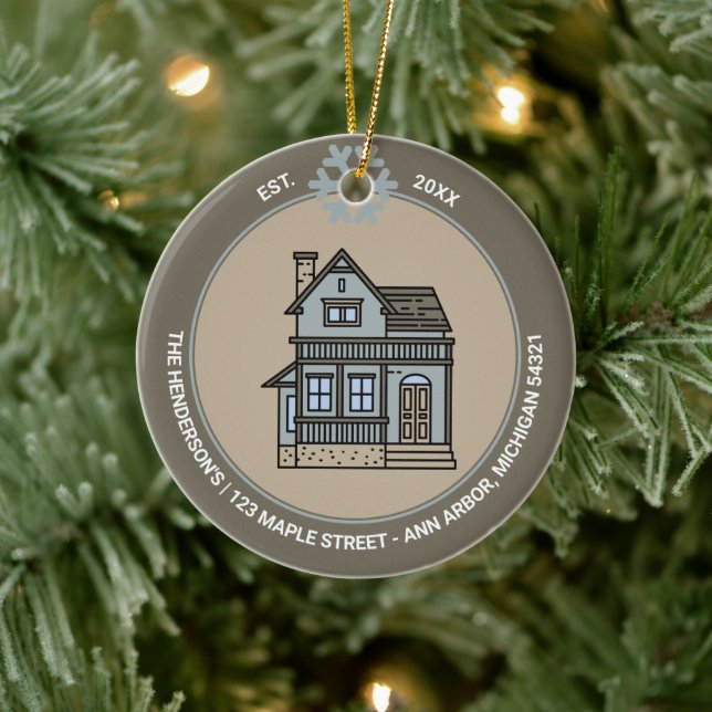 First Year Home Real Estate Buyer Personalised Ceramic Ornament (Tree)