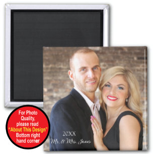 First Year Married Magnet With Photo