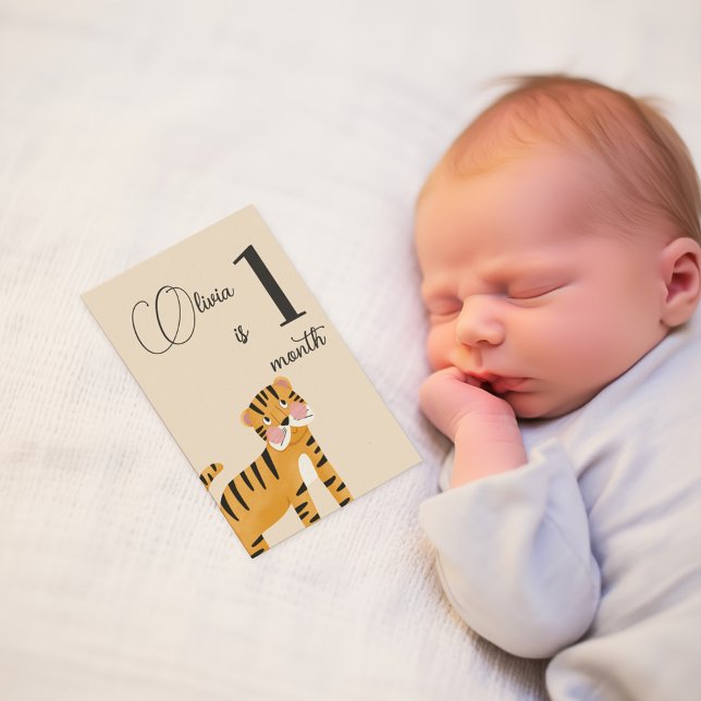 First Year Milestone Card “Cute Jungle Animals’ (Creator Uploaded)