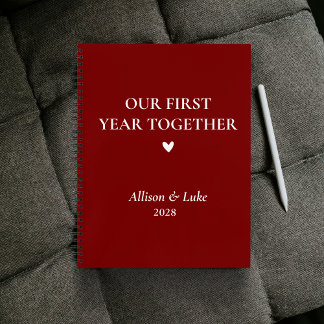 First Year Together Keepsake Journal for Newlyweds