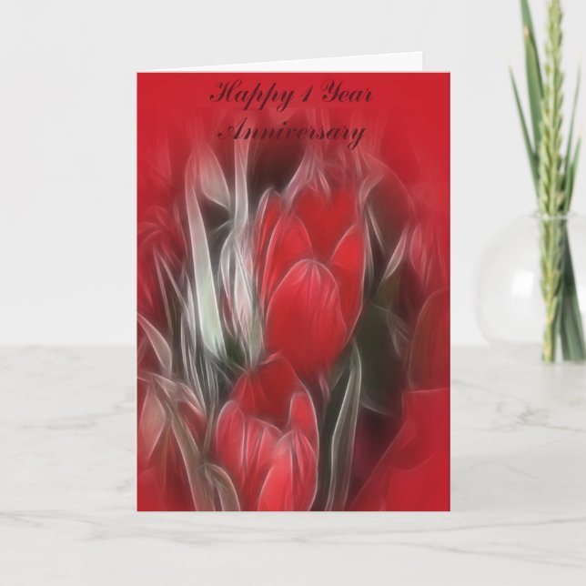 First Year Wedding Anniversary Card (Front)