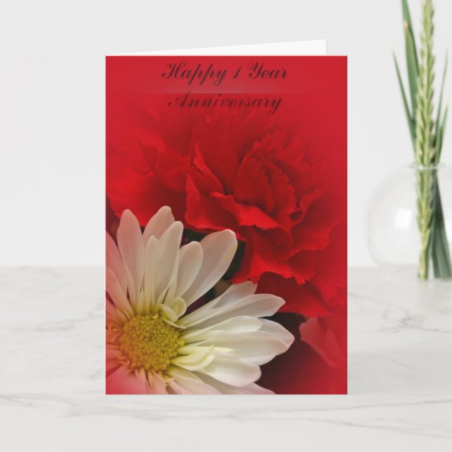 First Year Wedding Anniversary Card (Front)