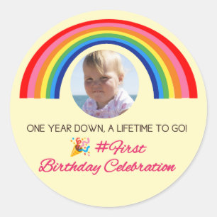 First YearMilestone:One Year Down,a Lifetime to Go Classic Round Sticker
