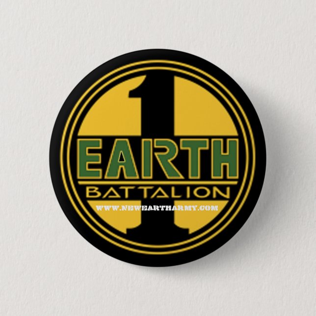 FirstEarth-LOGO2, WWW.NEWEARTHARMY.COM 6 Cm Round Badge (Front)