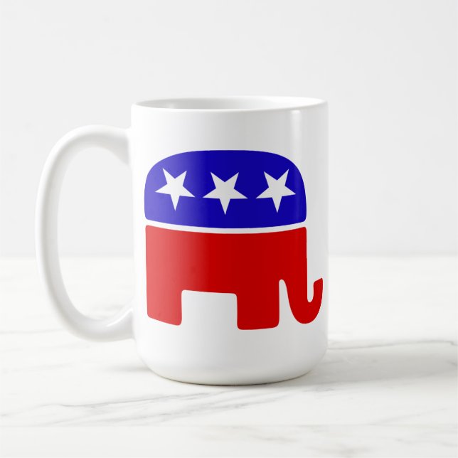 Fiscally Conservative, Socially Awesome - Elephant Coffee Mug (Left)