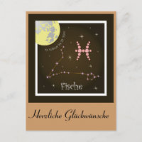 Fische Sternzeichen Postkarte