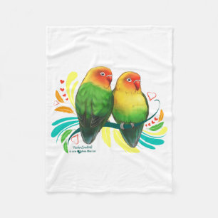 Fischer Lovebirds Fleece Blanket