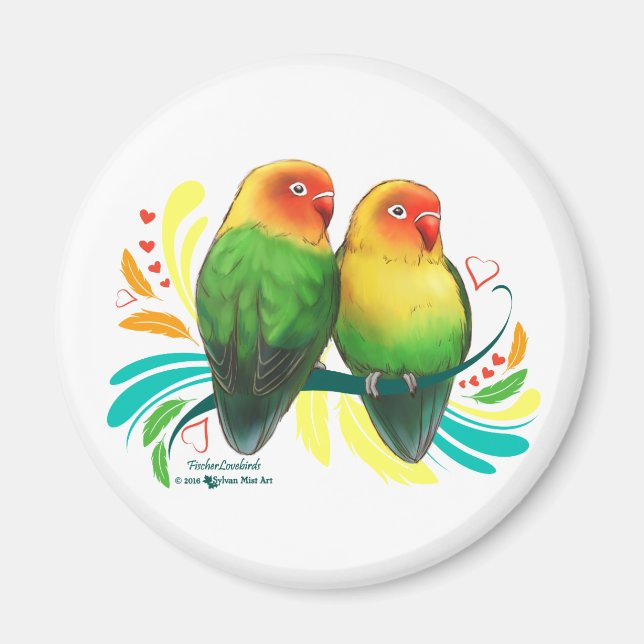 Fischer Lovebirds Magnet (Front)
