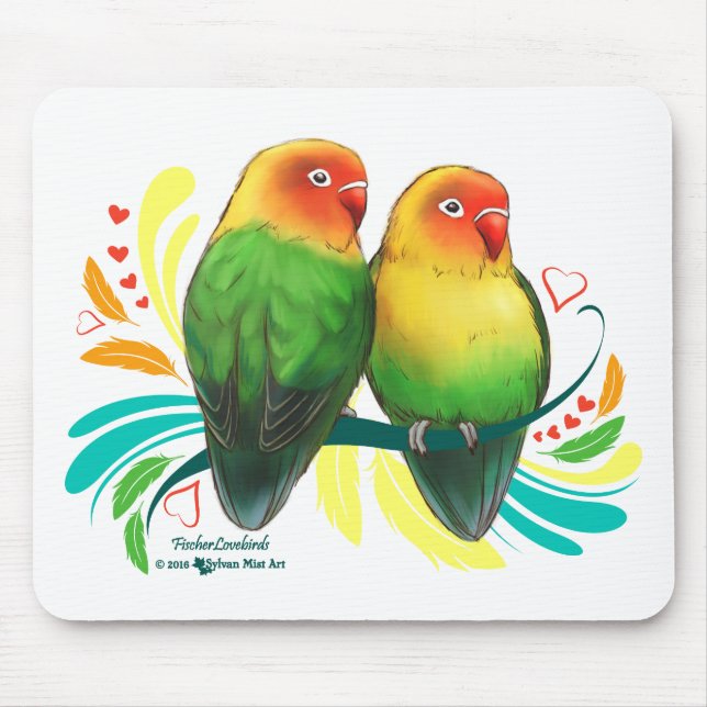 Fischer Lovebirds Mouse Pad (Front)