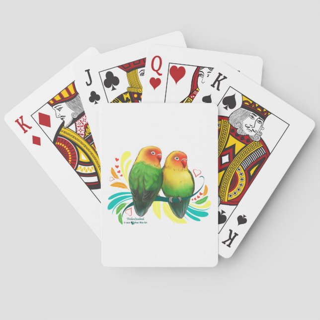 Fischer Lovebirds Playing Cards (Back)