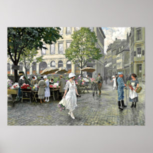 Fischer - Market Day at Hojbro Plads, Copenhagen Poster
