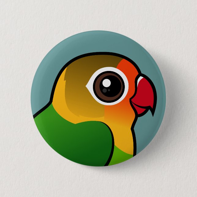 Fischer's Lovebird 6 Cm Round Badge (Front)