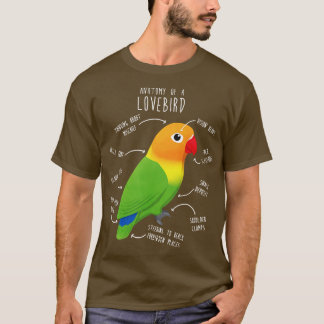 Fischers Lovebird Parrot Anatomy T-Shirt