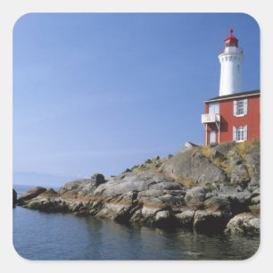Fisgard Lighthouse in the Fort Rodd Hill Square Sticker