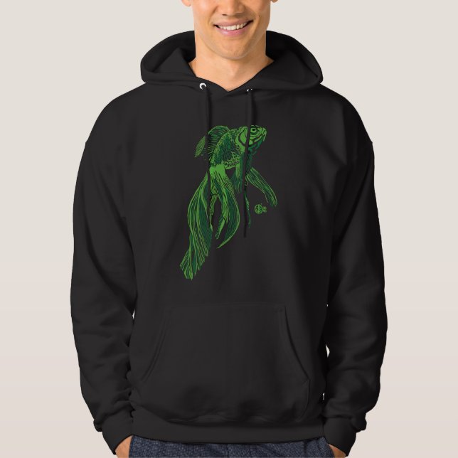 Fish 02 Green Hoodie (Front)