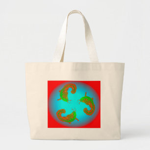 Fish 02k3vi large tote bag