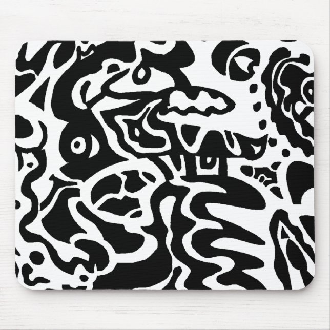 "Fish" abstract art Mouse Pad (Front)