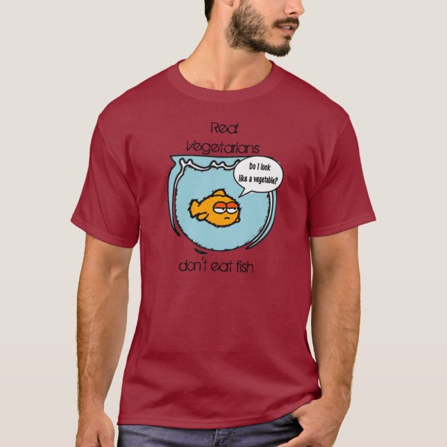 Fish Ain't Veggie Dark T-shirt (Front)