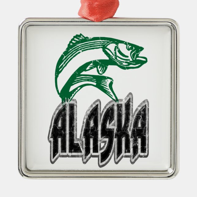 FISH ALASKA METAL ORNAMENT (Front)