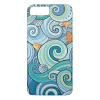 Fish Among The Waves Pattern