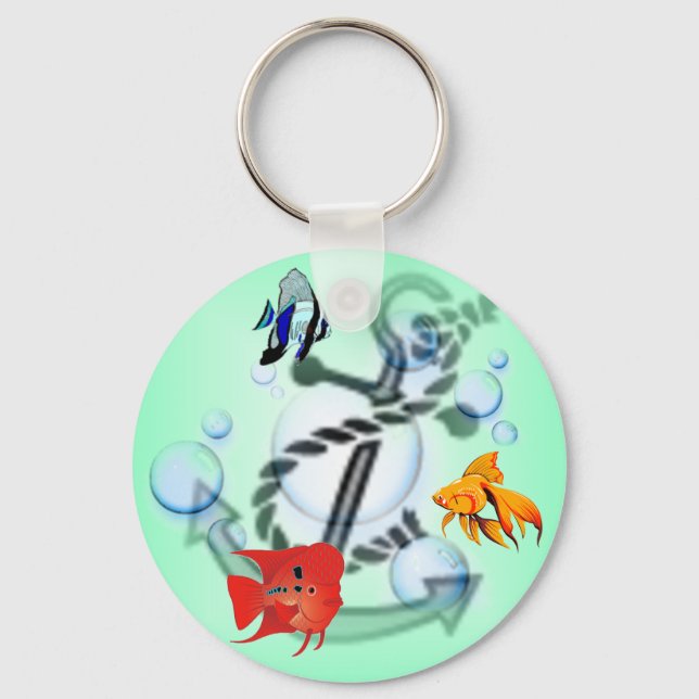 Fish & Anchor Keychain (Front)
