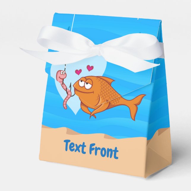Fish and Bait in Love Favour Box (Front Side)