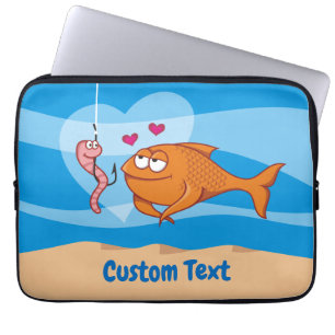 Fish and Bait in Love Laptop Sleeve