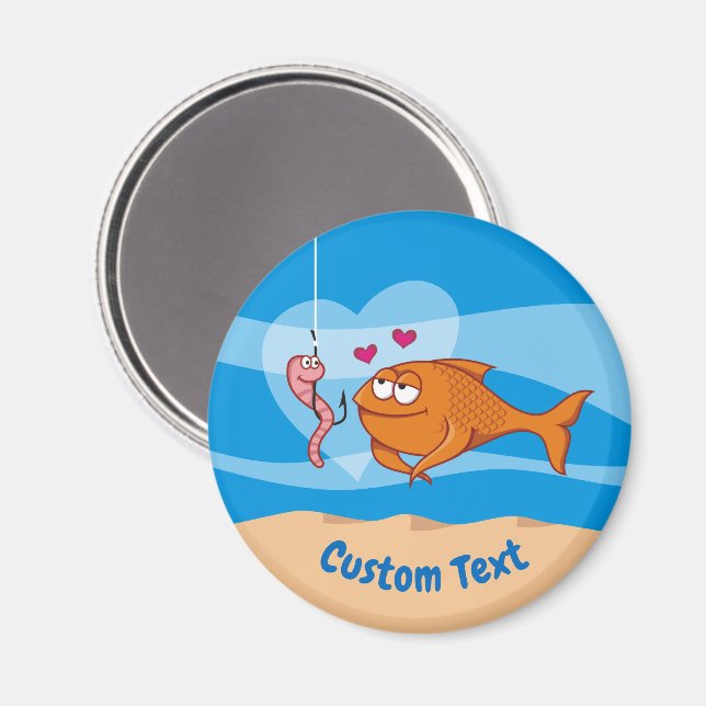 Fish and Bait in Love Magnet (Front/Back)