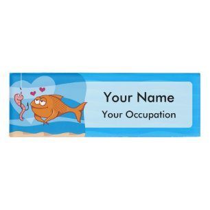 Fish and Bait in Love Name Tag