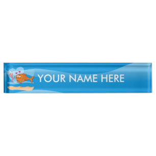 Fish and Bait in Love Nameplate