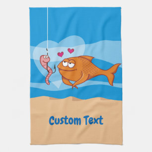 Fish and Bait in Love Towel