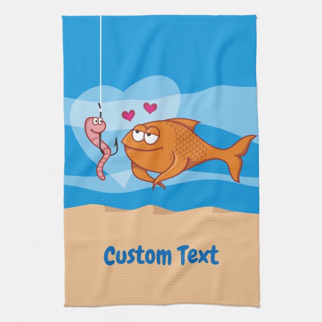 Fish and Bait in Love Towel (Vertical)