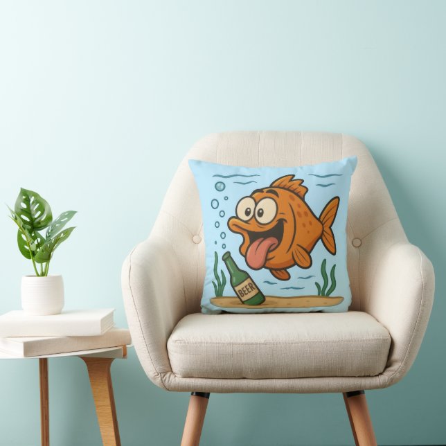 Fish and Beer Cushion (Chair)