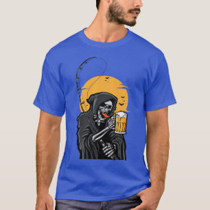 Fish and Beer Reaper Angler idea for Fishing Premi T-Shirt