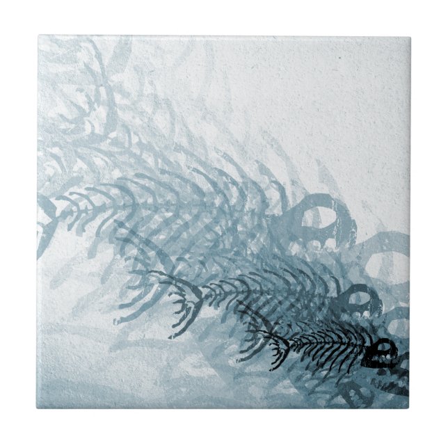 Fish And Bones Ceramic Tile (Front)