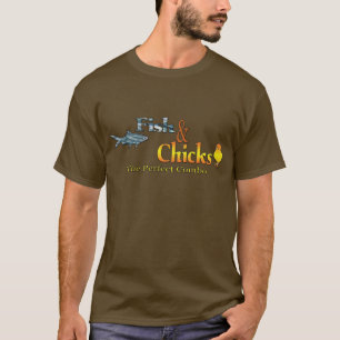 Fish and Chicks Funny Fishing T-Shirt