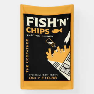 Fish And Chip Cafe Restaurant Business Banner