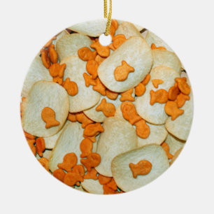 Fish And Chips Ceramic Ornament