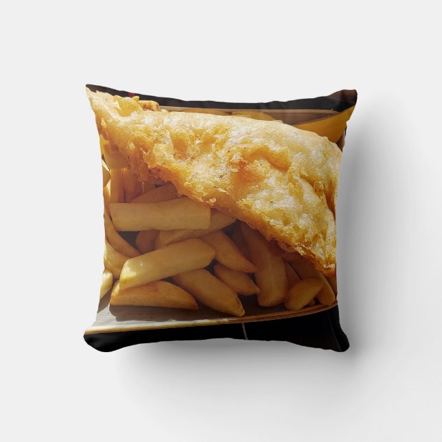 Fish and Chips cushion (Front)