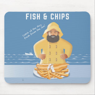 Fish and Chips Mouse Pad