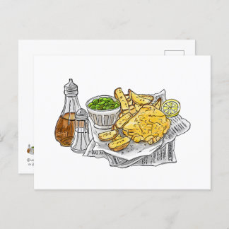 Fish and Chips on A Postcard