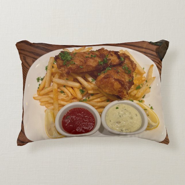 Fish and Chips Pillow (Front)