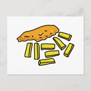 fish-and-chips postcard