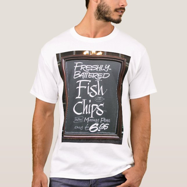 Fish and chips sign T-Shirt (Front)