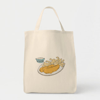 fish and chips tote bag