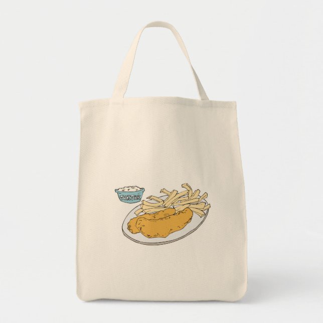 fish and chips tote bag (Front)