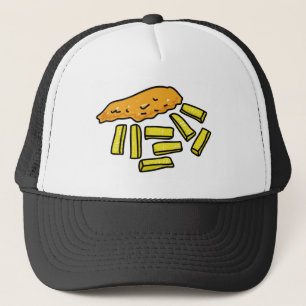 fish-and-chips trucker hat