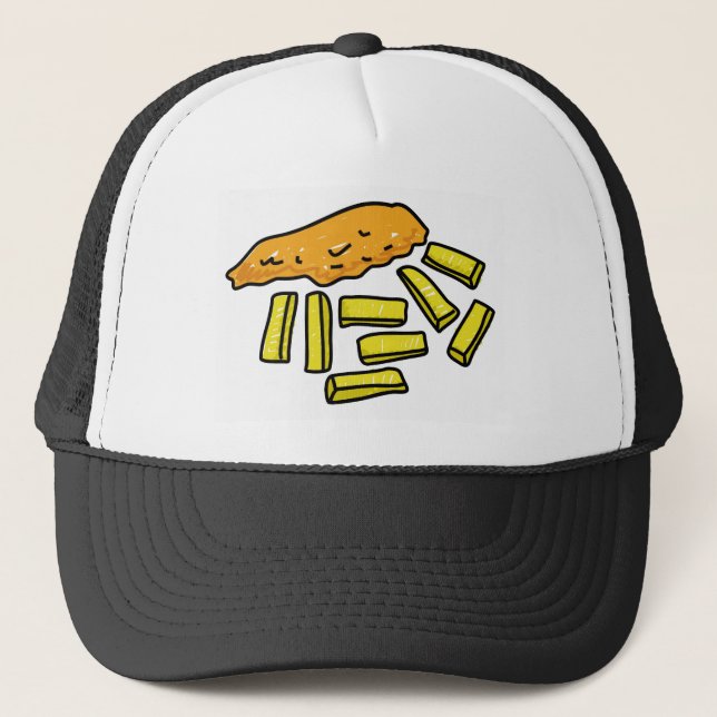 fish-and-chips trucker hat (Front)