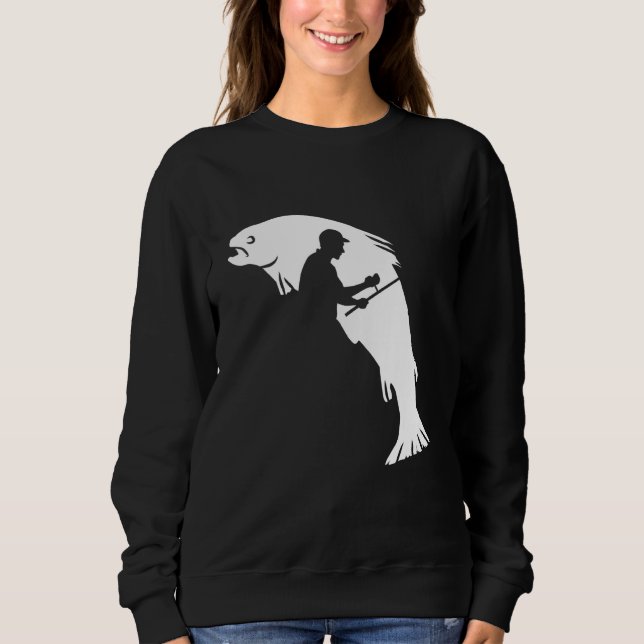 Fish And Fisherman Fishing For Men Sweatshirt (Front)
