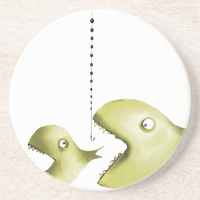 fish and fishing line coaster (Front)